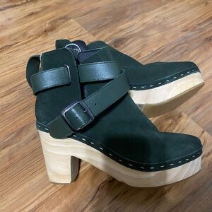Free People Bungalow Suede Clogs